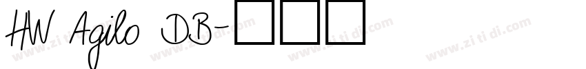 HW Agilo DB字体转换